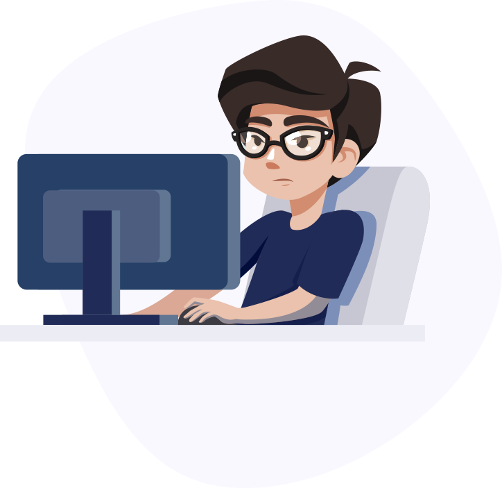 Abhishek - Software Developer Working at Desk